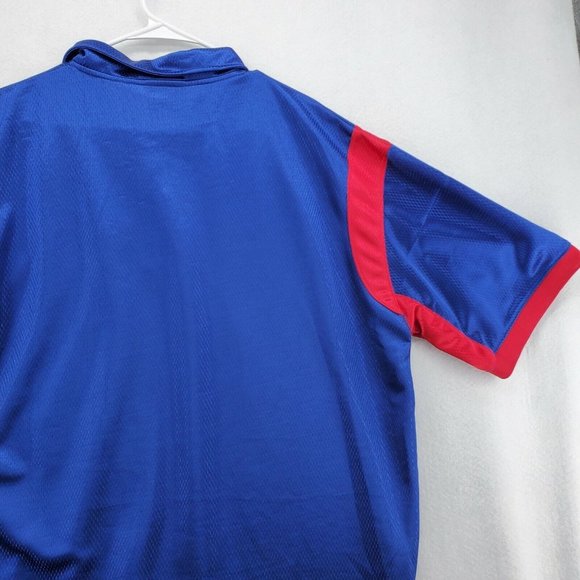 CHICAGO CUBS Shirt Men's Polo By Stiches Logo Blue Baseball Size Extra Large - Picture 12 of 12